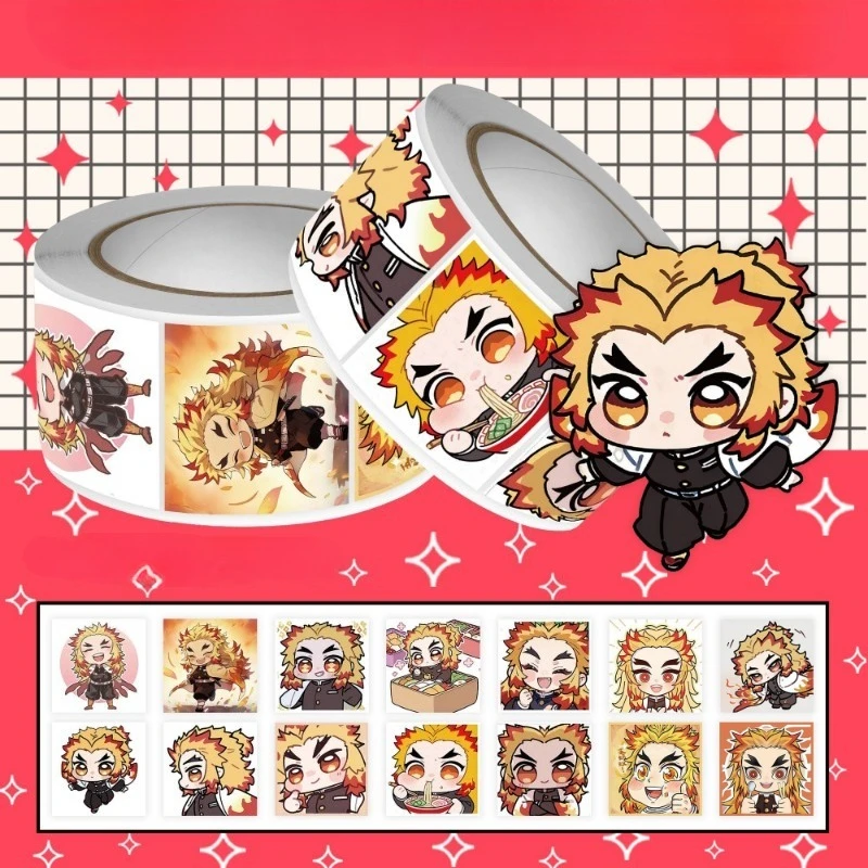 Наклейка-стикер Demon Slayer: Kimetsu no Yaiba Purgatory Anjuro Q-версия, аниме-стикер Purgatory Anjuro в рулоне, двухмерный аниме-стикер (art.: 3920db2e10de0) - 3920db2e10de0