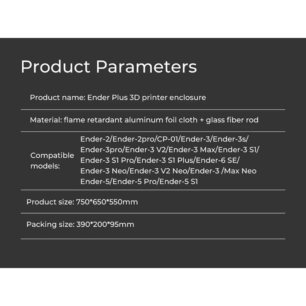 Корпус для 3D-принтера CREALITY Ender Plus с вытяжным вентилятором x 55 0 мм аксессуары