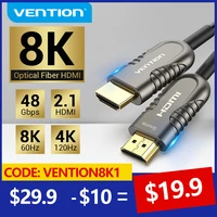 Vention HDMI 2 1 Cable 120Hz 48Gbps Fiber Optic HDMI Cable Ultra High Speed HDR eARC for Samsung Box PS5 Cable HDMI