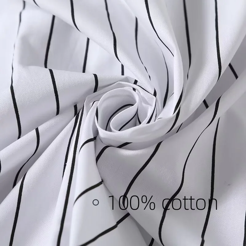 Рубашка женская хлопковая в полоску на пуговицах с длинным рукавом