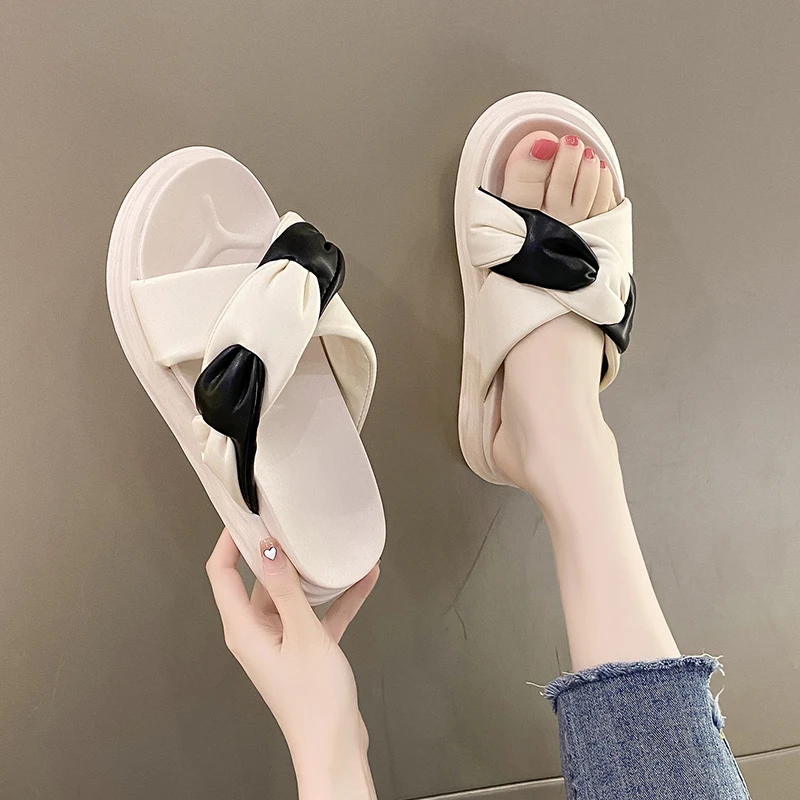 

Шлепанцы женские для дома и улицы, Симпатичные сандалии, пляжная обувь, Нескользящие, летние тапочки, 2023