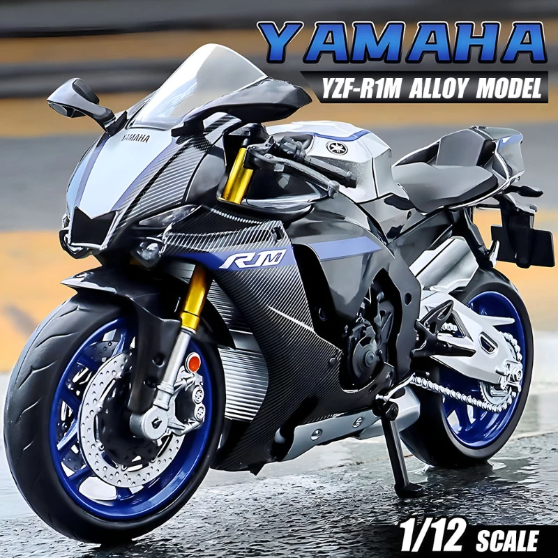 Масштаб 1/12 Yamaha YZF-R1M модель мотоцикла игрушка из сплава литые под давлением модели