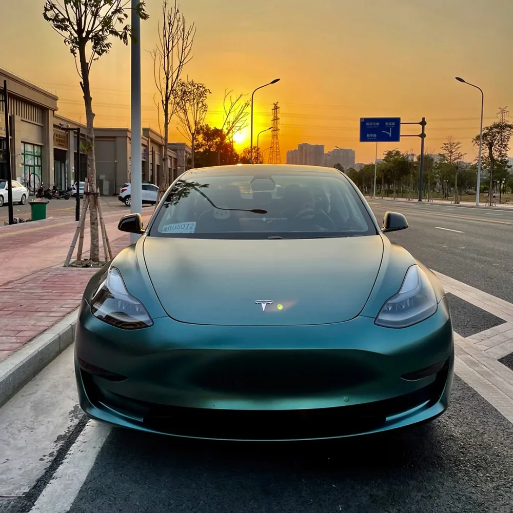 

1.52*18m High Performance Pearl Metal Dark Green Metallic Adhesive Vinyl Vehicle Paint Protection Film