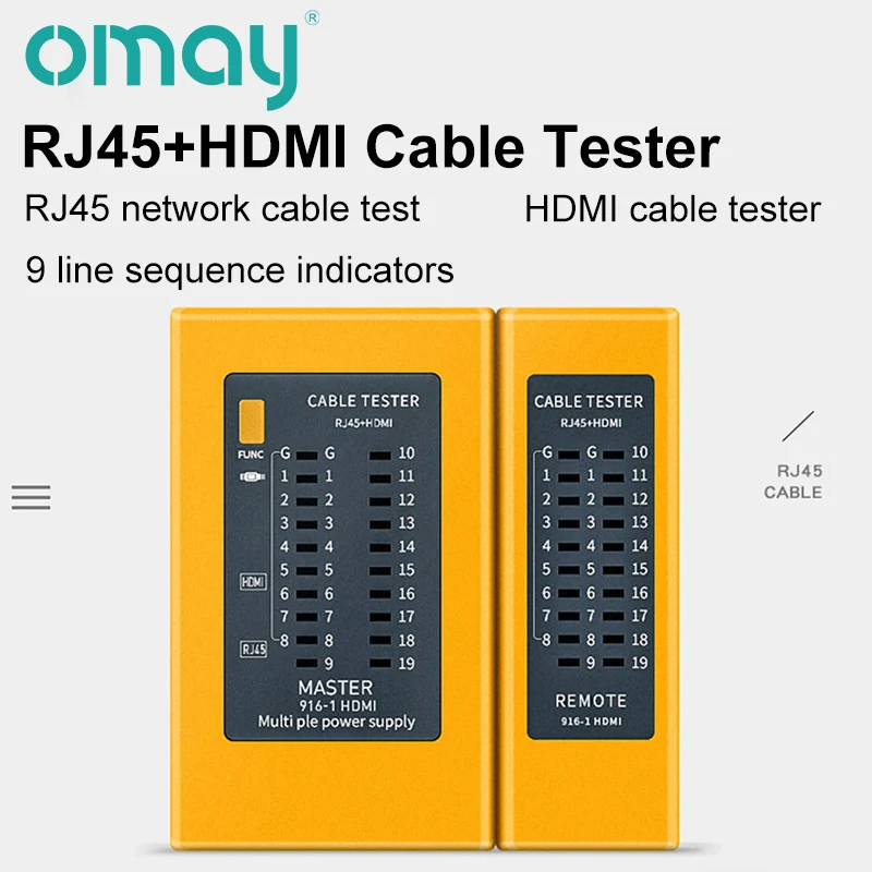 Oway-probador profesional de Cable de red RJ45, multifunción, elementos de Control Industrial,...