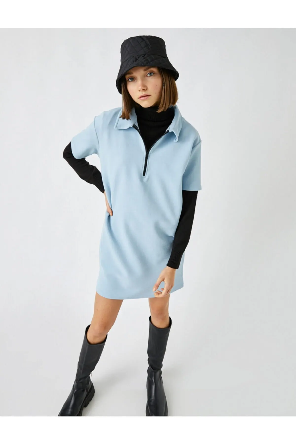 

Women's Dress Zipper Short Sleeve Elegant Fashion Casual Casual Casual Casual Casual Boho Beach Dress Dress