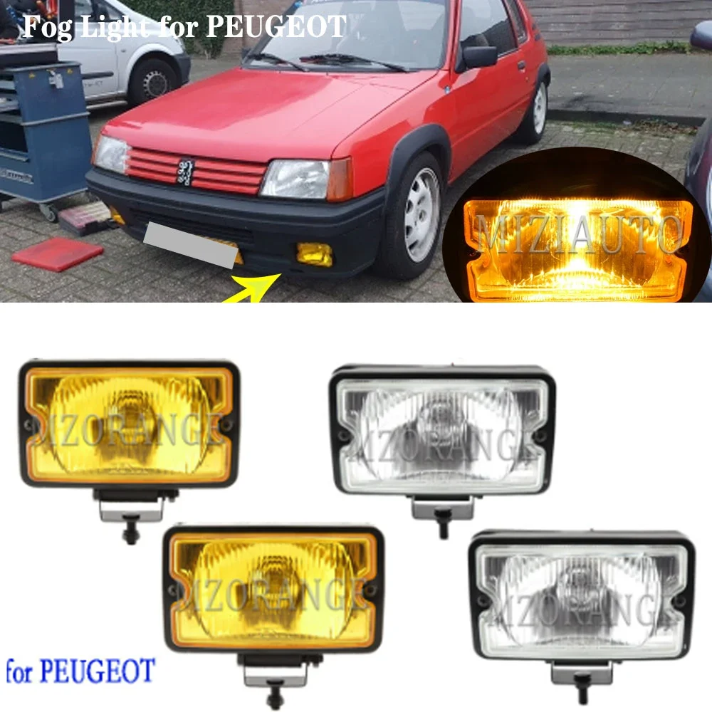 Front Spotlight Fog Lights For PEUGEOT 205 GTI CTI 106 306 Mi16 Spotlamp Driving Work Headlight Lamp H3 Halogen Car Accessories