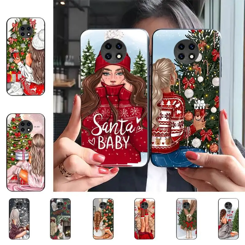 

Beautiful Girl Merry Christmas Phone Case for Redmi 5 6 7 8 9 A 5plus K20 4X 6 cover
