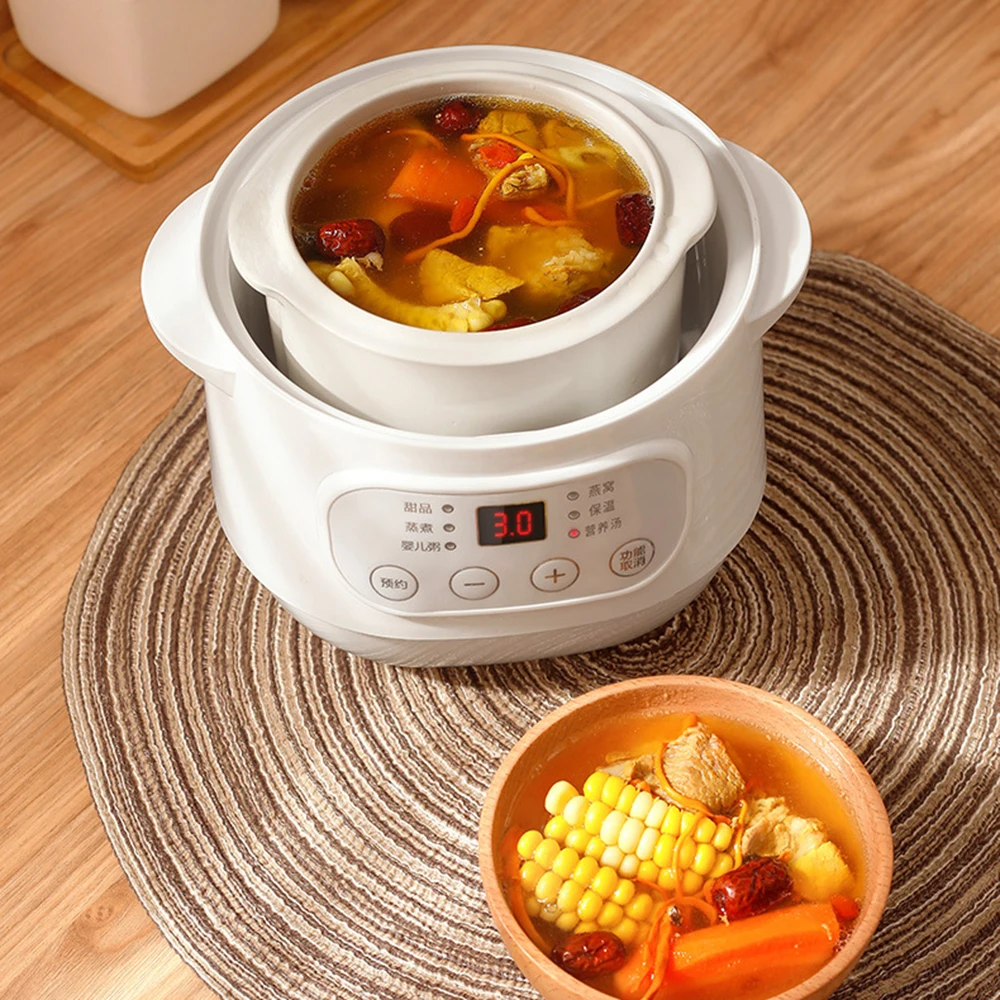 

Electric Porridge Pot For Newborn Baby Automatic Electric Cooking Electricity Ceramic Material Stewing Pot Baby Products