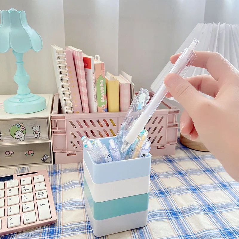 

Nordic style storage is simple Desktop pen tube storage box Desktop stationery storage box bag storage box pencil holder