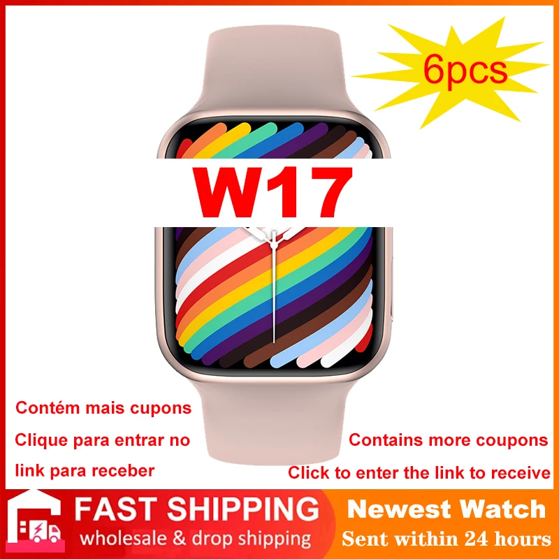 

3PCS/6PCS/9PCS Wholesale Original W17 Smart Watch for Men Android iOS PK W27 DT7 MAX S7 W37