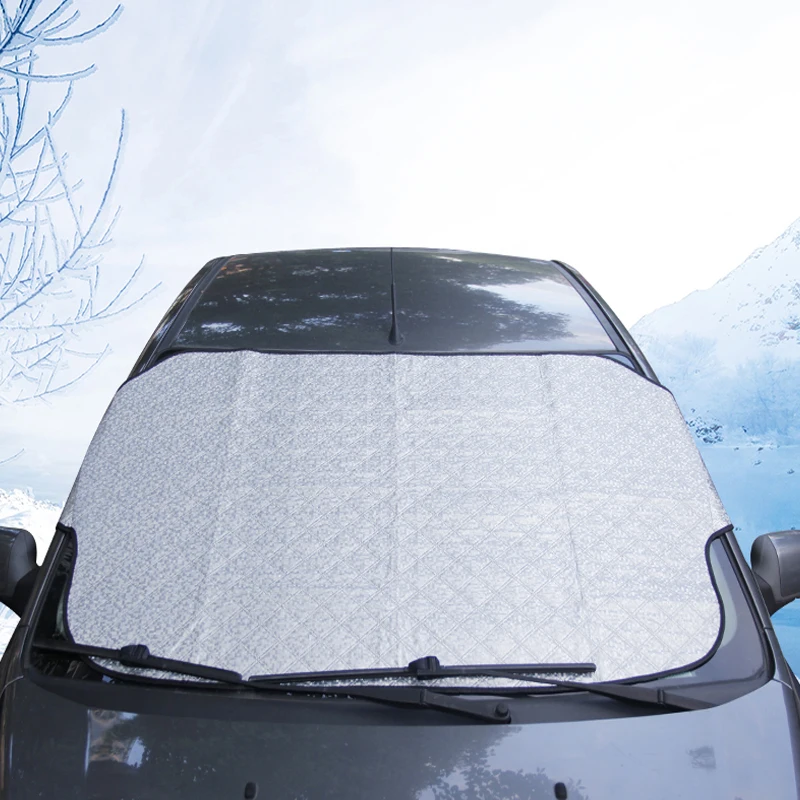 

SUV MPV Windshield Snow Cover Winter Car Sun Shade Covers Ice Removal Wiper Visor Protector Frost Rain Resistant