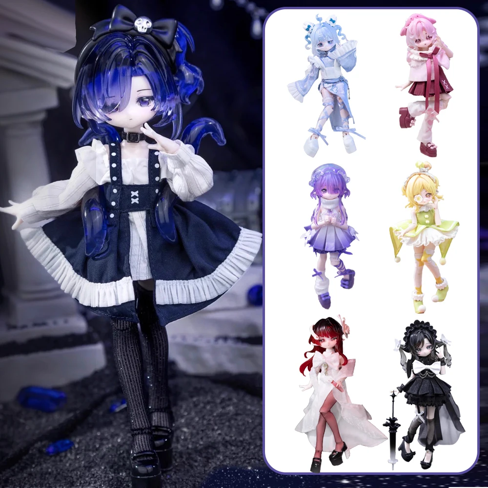Фото Фигурка серии Ocean Gen Lucky Blind Box, подвижный шарнир, сменная одежда, кукла, модный орнамент, загадочные игрушки, праздничный подарок №1