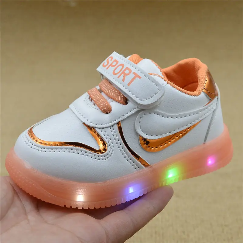 

Versatile Toddler Kids Trainers Flats Shoes Girls Sneakers Children Sport Shoes Walk Fashion Casual Sneaker Skate Flashing Shoes