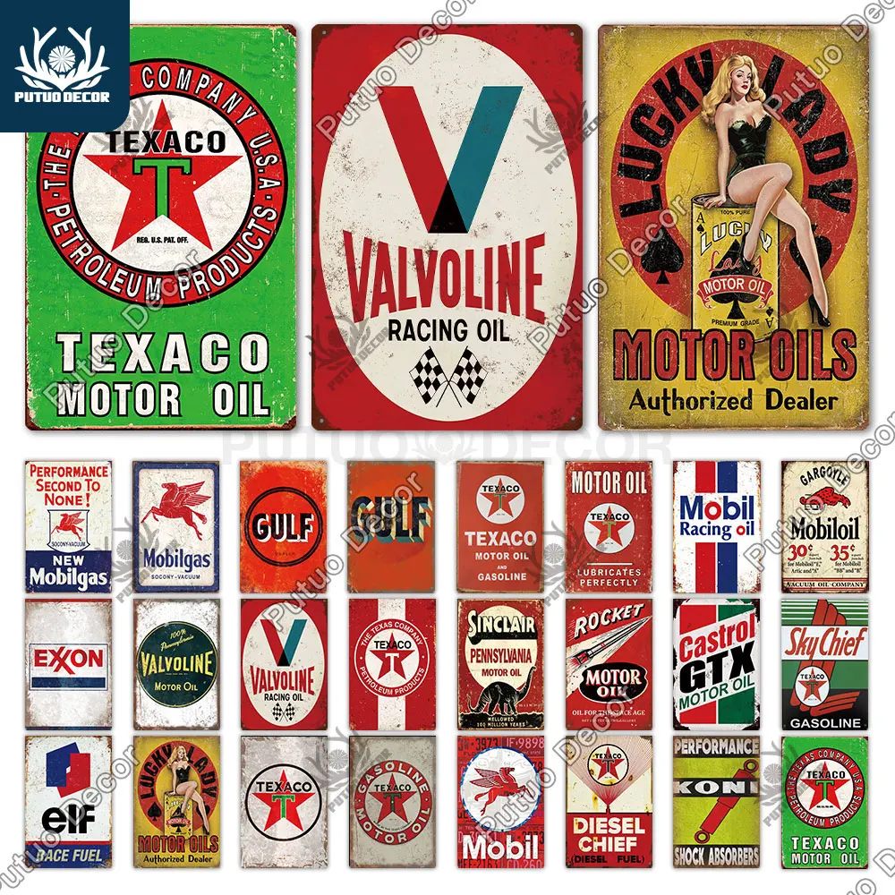 Декоративные ретро-постеры Putuo для украшения стен в виде мотора, масло, металлические жестяные знаки, постеры для бара, паба, гаража, заправочной станции, железная живопись
