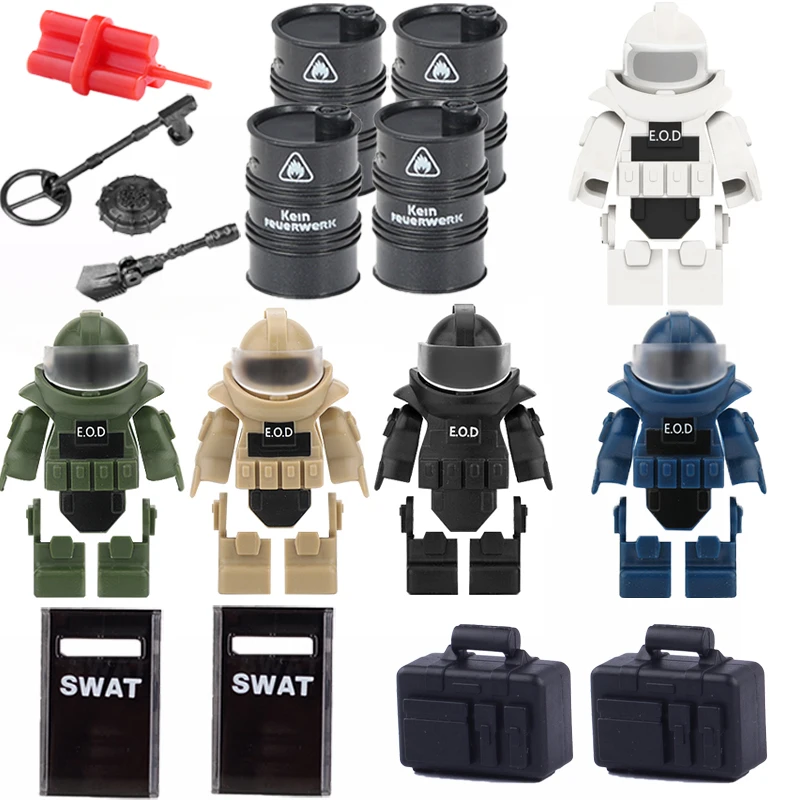 Weapon Shield Oil Drum Bricks Toys