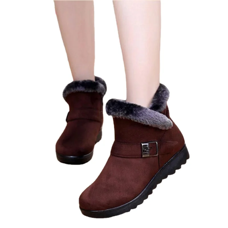 

Новинка 2022, зимние ботинки, женские теплые ботинки на толстой плюшевой подкладке, ботинки для снега, Y245