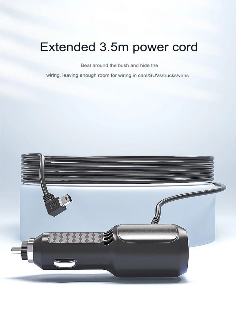 Автомобильное зарядное устройство с мини USB-входом 3 5 м 10-30 в на выход 2 А