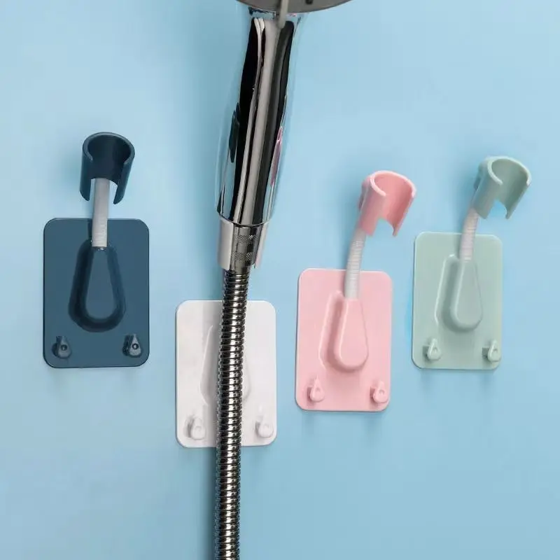 

Self-Adhesive Showerhead Bracket 360° Shower Head Holder Adjustable Wall Mount With 2 Hooks Stand SPA Bathroom Accessories