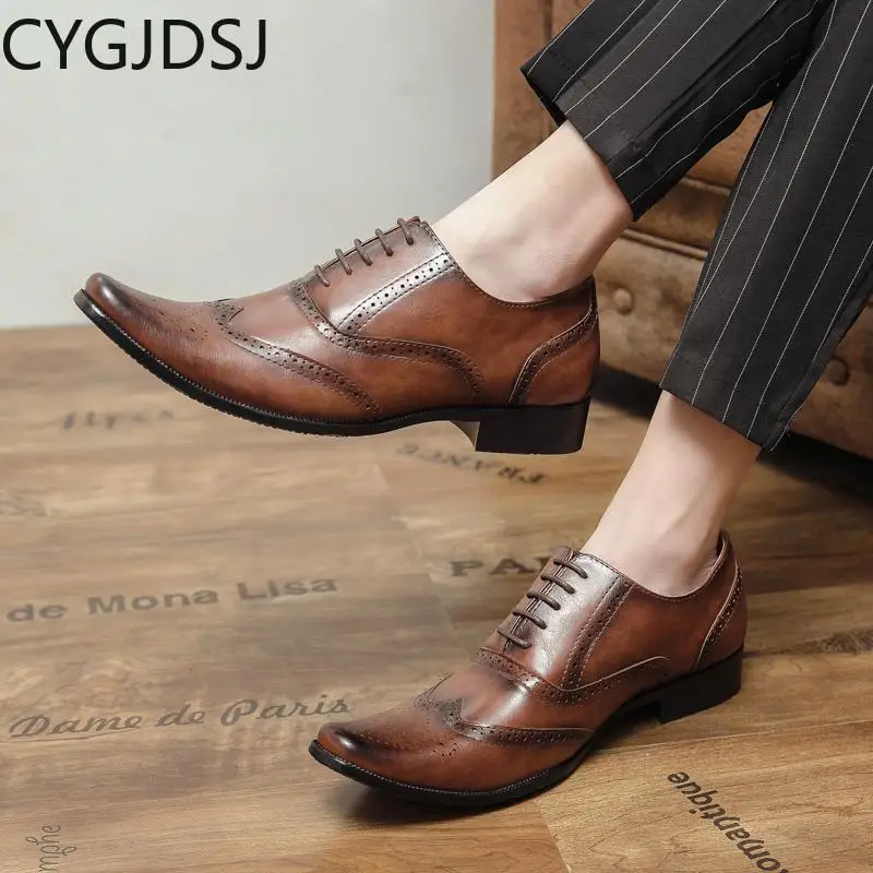 

Italiano Casuales Wedding Dress Brogues Shoes for Men Lether Shoes for Men Business Suit Office Shoes for Men Chaussures Homme