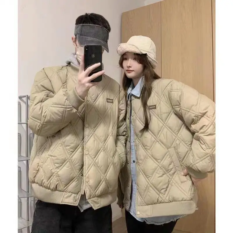 Зимняя стеганая утолщенная куртка с хлопковой подкладкой в американскую