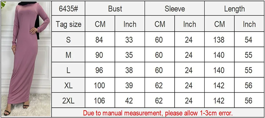 Muslim Dress Abaya for Women Solid Color Long Sleeve Hijab Dresses Middle East Turkey Arabic Dubai Islamic Clothes