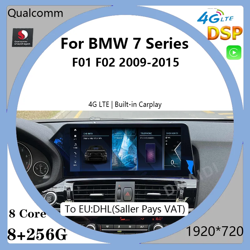 

NEW12.5" For BMW 7 Series F01 F02 Android 12 Snapdragon Car Radio Stereo Video Multimedia Player Autoradio GPS 2009-2015 CIC NBT