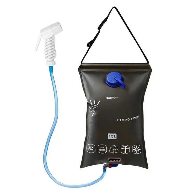 

15L High Capacity Outdoor Shower Water Bag Portable Shower Bag Camping Hiking Solar Heated Shower Bag Wonderful Kits
