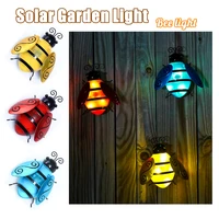 newest solar bee light animal shape outdoor decoration wrought iron garden landscape lamp waterproof outdoor decorative lights
