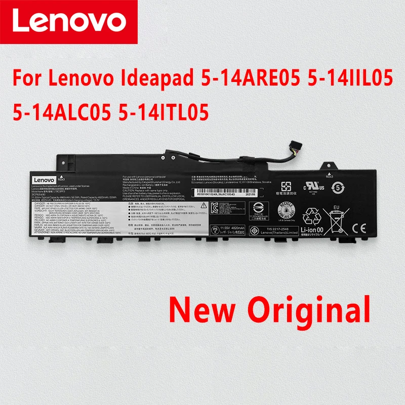 

NEW Original Laptop Battery For Lenovo Ideapad 5-14ARE05 5-14IIL05 5-14ALC05 5-14ITL05 44.5Wh L19C3PF3 L19M3PF3 L19M3PF4 L19L3PF