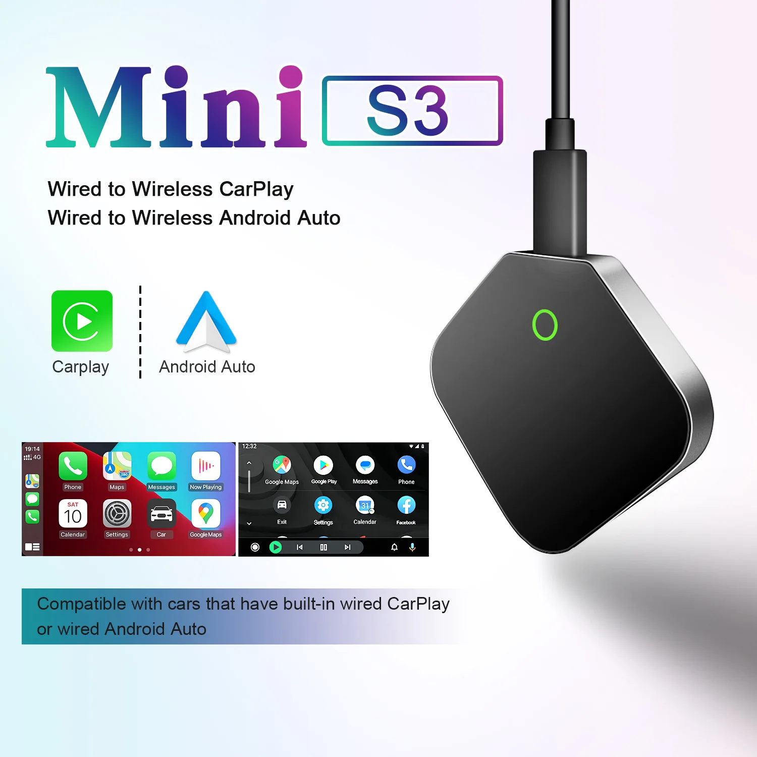 Фото CarPlay Wireless to Wired Android Auto Box Оригинальная автомобильная навигация «Два в одном» Обновление автомобильной развлекательной системы AIBOX №3