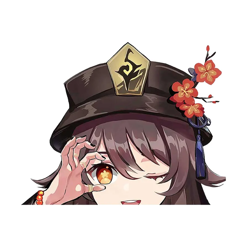 

Genshin Impact Hu Tao симпатичная мультяшная игра Наружная игрушка автомобиль анимационная Наклейка Автомобильные аксессуары версия Q настенное ук...