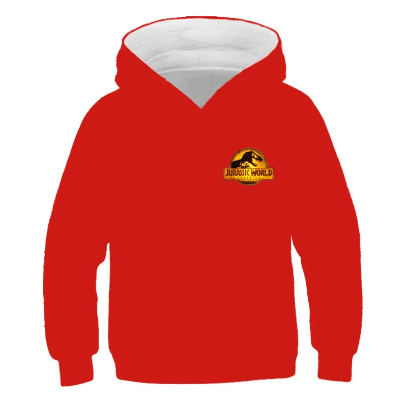 

Jurassic World Dominion 4-14 Years Fashion Hoodies Children Girls Boys Printed Long Sleeves Sweatshirts Kids Casual Hooded Tops
