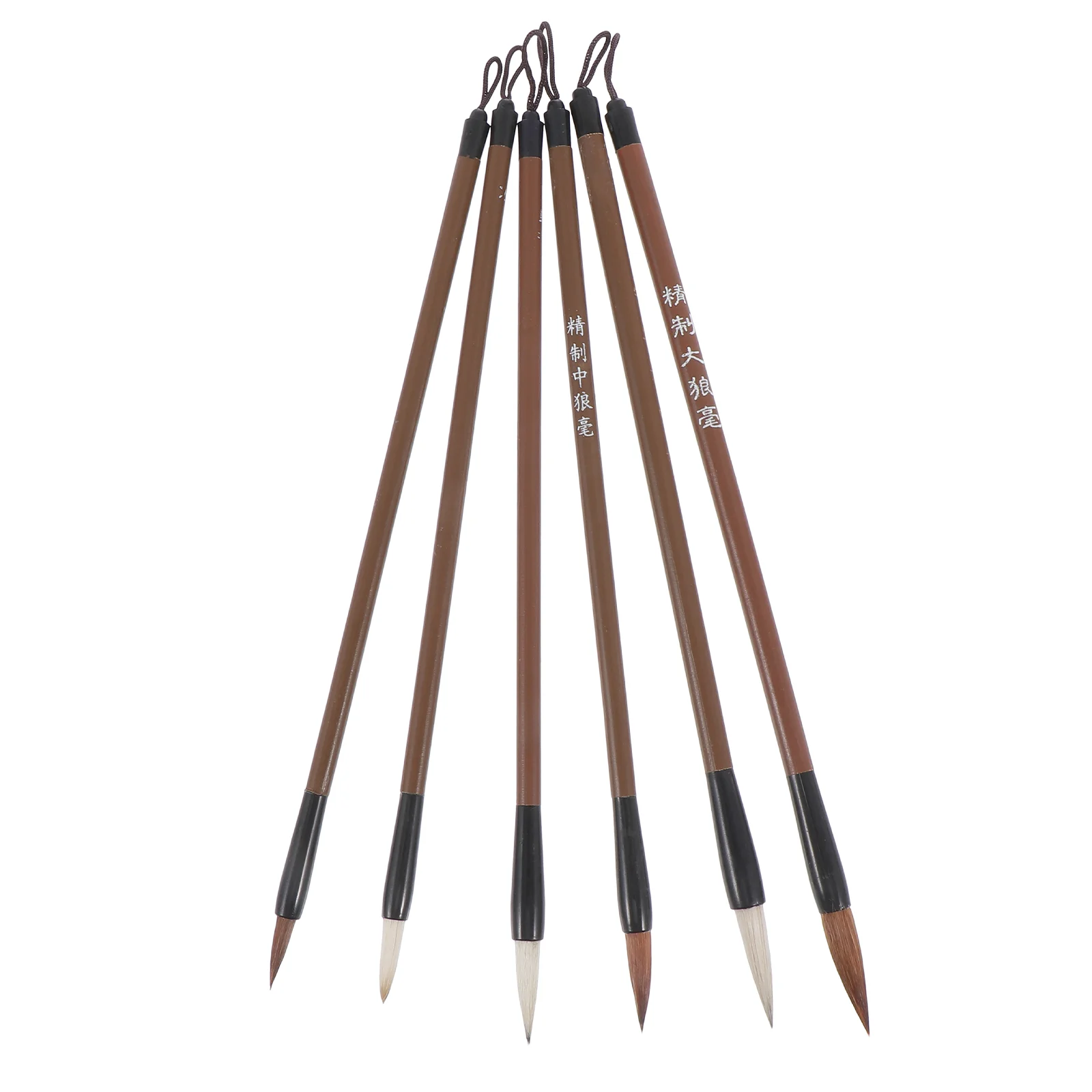

6 Pcs Professional Manicure Kit Writing Brush Students Ink Sheep Hair Practical Pen Portable Stationary