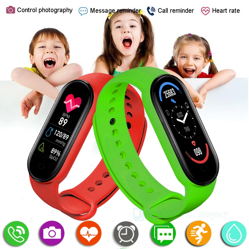 

Цветные Смарт-часы для детей, Детские Смарт-часы для мальчиков и девочек, фитнес-часы, Смарт-часы, силиконовые водонепроницаемые детские Сма...