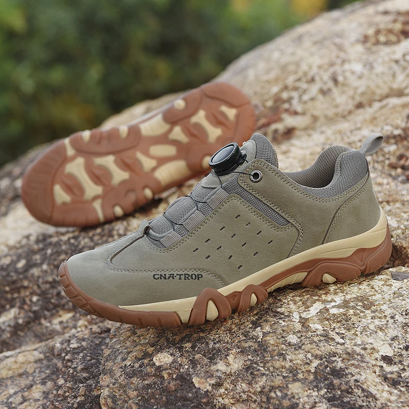 

Men's Breathable Lightweight Comfortable Work Shoes Non Slip Sneakers for Outdoor Trailing Trekking Walking