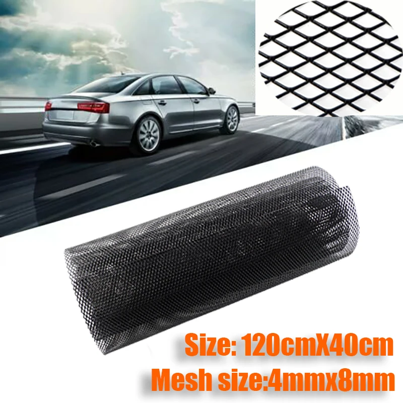 

47''x15'' Aluminum Mesh Grill Cover Car Bumper Fender Hood Vent Grille Net Car Exterior Protection Accessories Radiator Grille