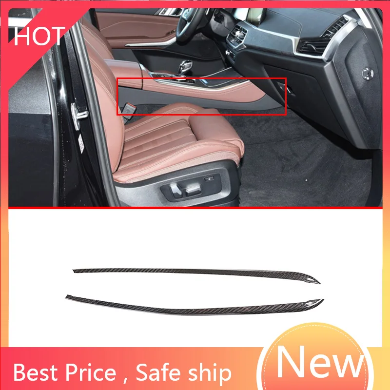 

Для BMW X5 G05 2019-2020 внутренняя отделка автомобиля Настоящее углеродное волокно центральная консоль декоративные полосы крышка отделка Аксесс...