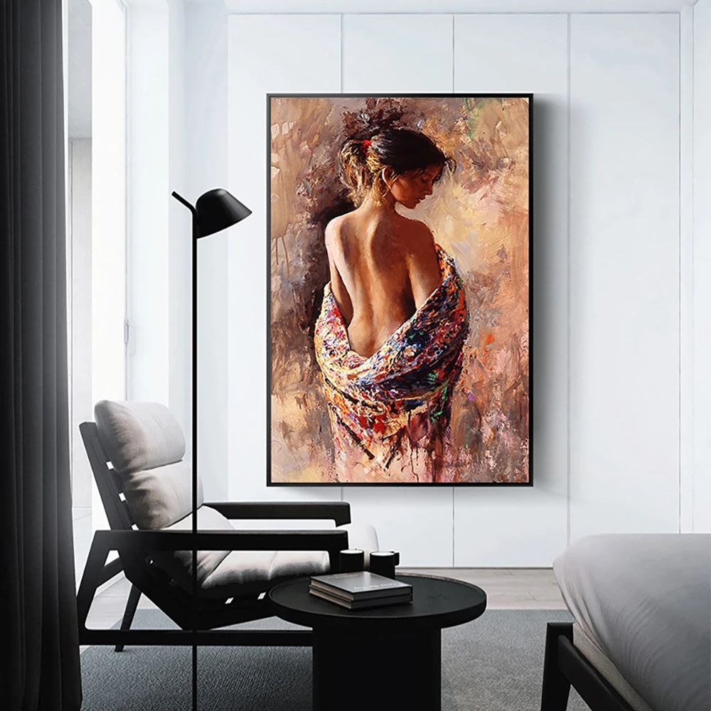 

Naked Woman Canvas Oil Painting Prints Abstract Sexy Beauty Poster Vintage Wall Art Pictures For Living Room Home Decoration
