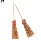 112 Шкала Кукольный домик, кухня, деревянная метла, ведьма, фигурки, миниатюрное украшение для мебели, аксессуары, игрушки