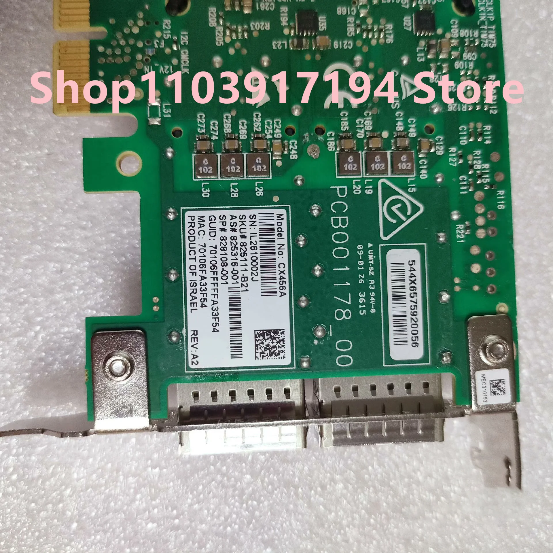 Сетевой адаптер PCB001178 для Mellanox MCX456A CX456A 100GB