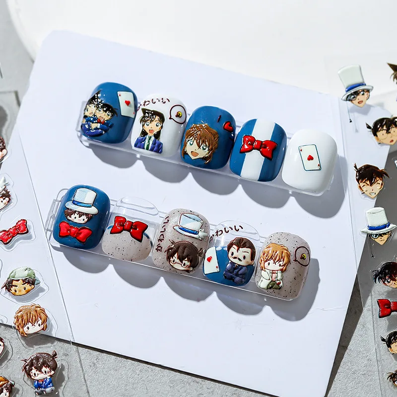 

Trendy 2022 Japanese Anime 5D Thin Tough Nail Art Sticker Back Glue Nails Decals Manicure Sliders Girl's Nail Design Decorations