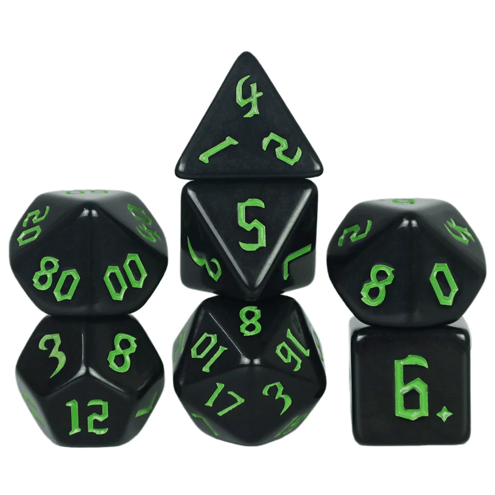 Набор непрозрачных игральных костей 7 шт./набор зеркальное количество и легко