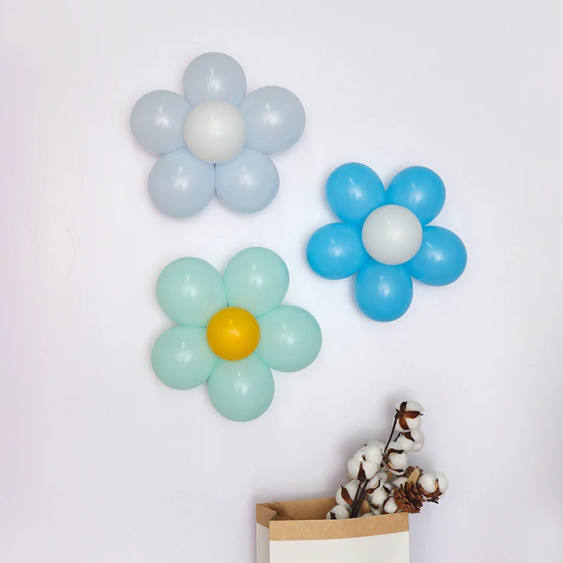 6/18 шт. лимонно-белые воздушные шары с ромашками в стиле бохо свадебный душ два