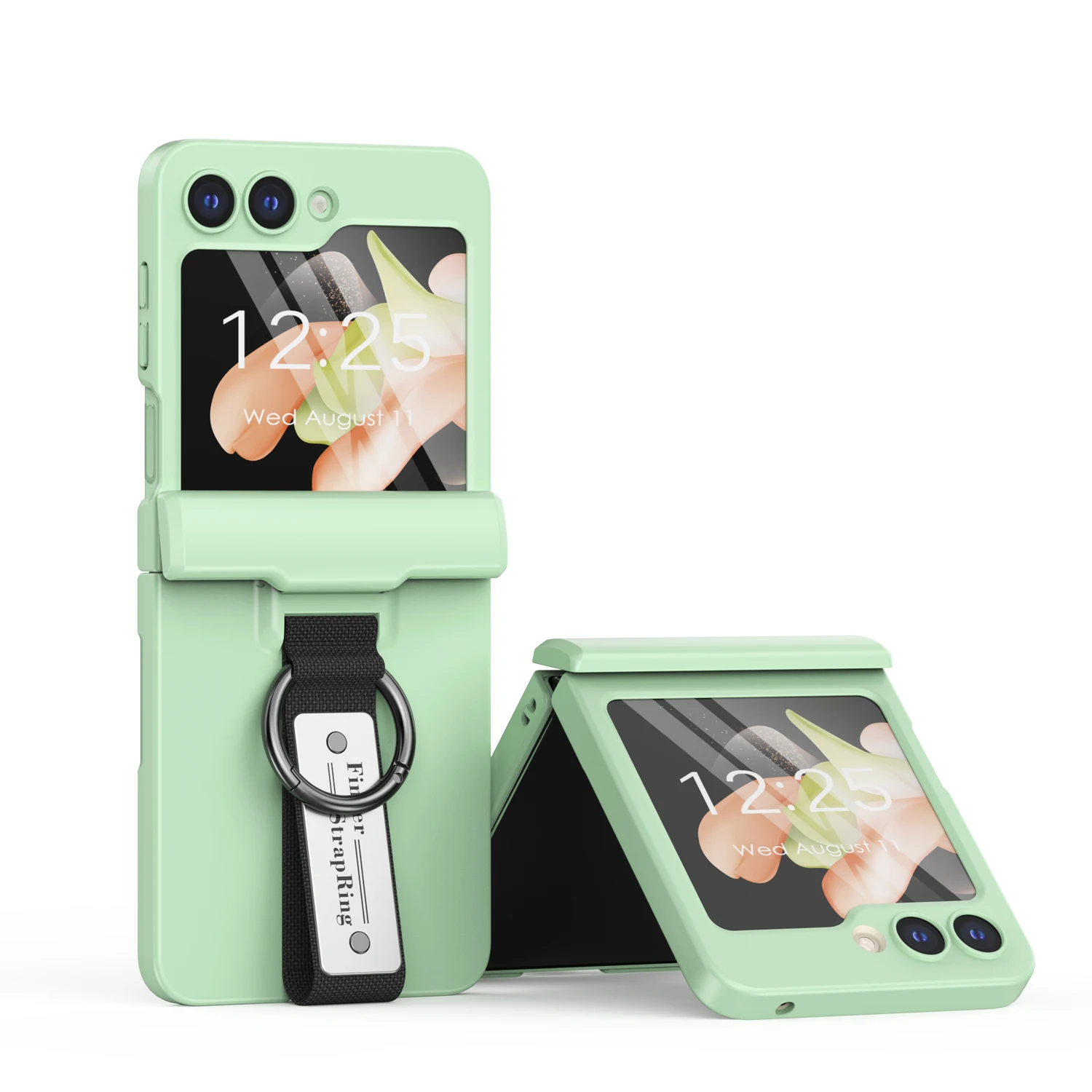 

Electroplating PC Hard Shell Phone Case for Samsung Galaxy Z Flip 5 Flip5 5G Fall Prevention Spring Hinge Holder Cover
