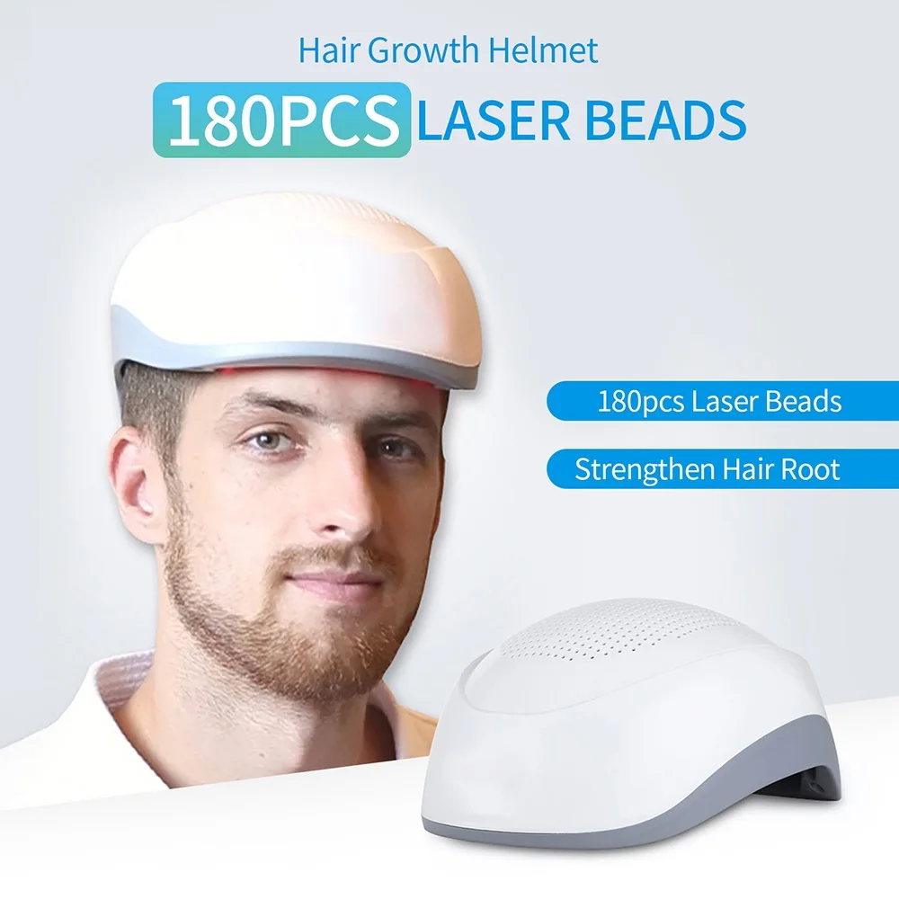 Hair Growth Helmet Hair Regrowth Laser Infrared 180PCS LED Light Hair Loss Treatment Cap Anti Hair Loss Restore Hair Thickness