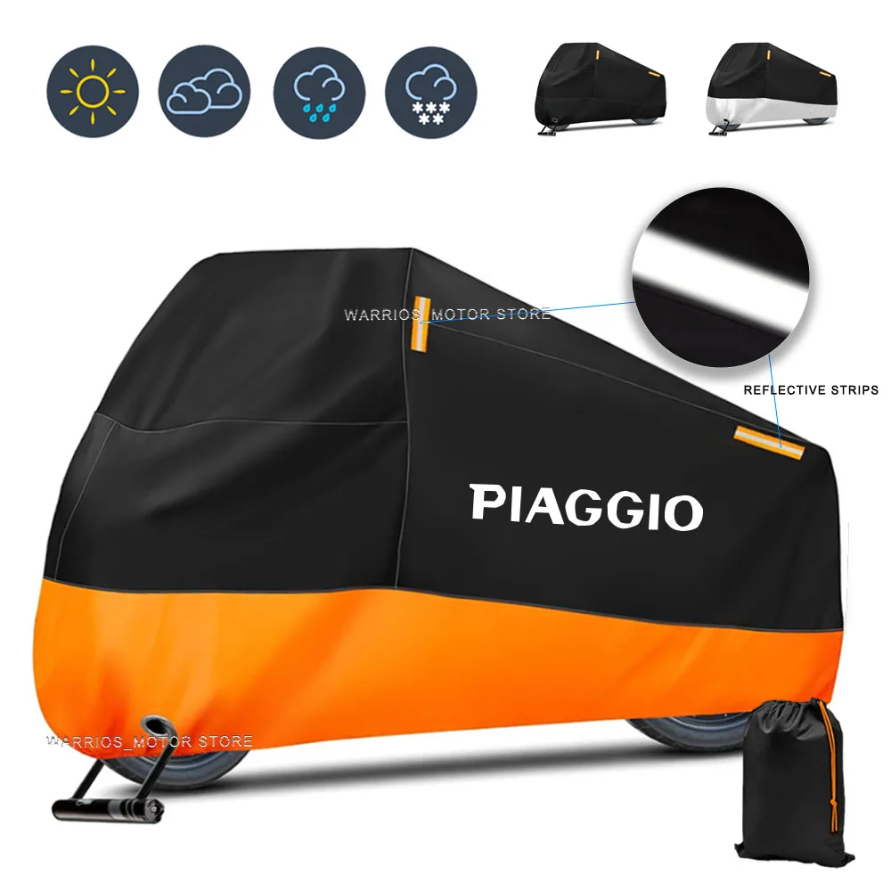 Motorcycle Cover Waterproof Outdoor Scooter UV Protector Dust Rain For Piaggio BQY BYQ FLY Liberty Medley 150 ZIP50 125 ww