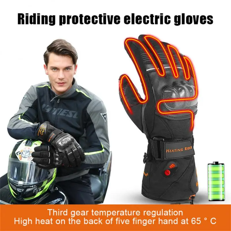 

Ski Gloves USB Electric Heated Gloves Waterproof Touch Screen Heating Gloves for Men Women ciclismo bicycle accessories skiing