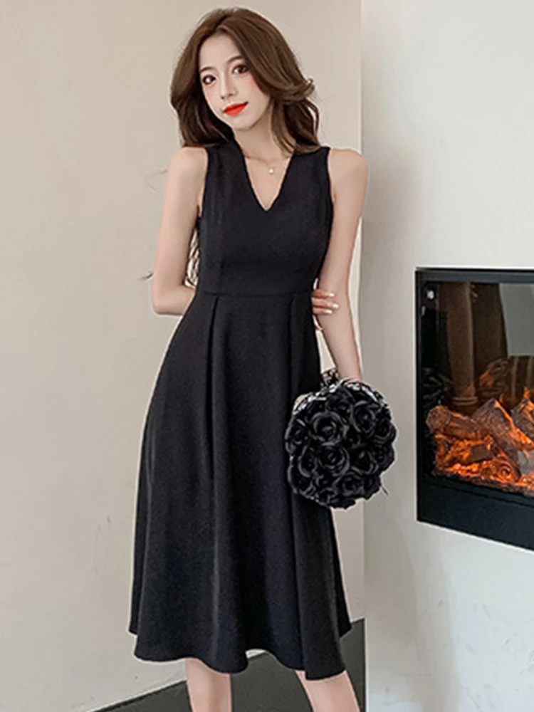 

Chic Elegance Evening Dress Women Casual Hollow Sleeveless Bandage Midi Club Beach Gown Coffee Break Vestidos Fiesta Sexy Mujer