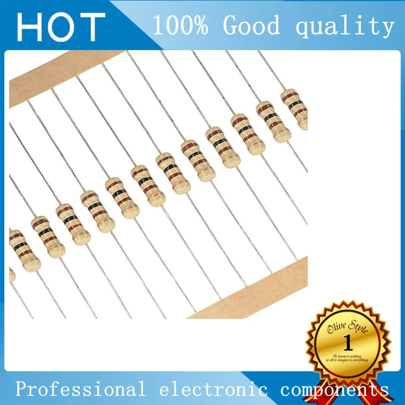 

100pcs 1/2w 0.5W 5% Carbon Film Resistor 1R~1M 2.2R 10R 22R 47R 51R 100R 150R 470R 1K 4.7K 10K 47K 1 2.2 10 22 47 51 100 150 ohm