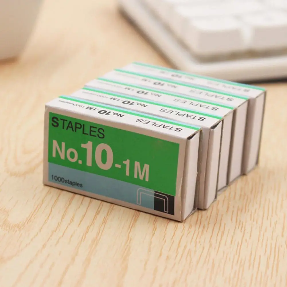

4 Box Silver Grapadora Grapas Office Stationery Supplies Normal Metal Binding Staple No.10 Tapetool U1c1